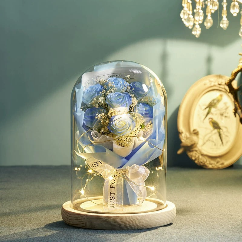 Artificial Rose Bouquet Ornament, Fake Flower Table Home Decor, Romantic Gift for Her