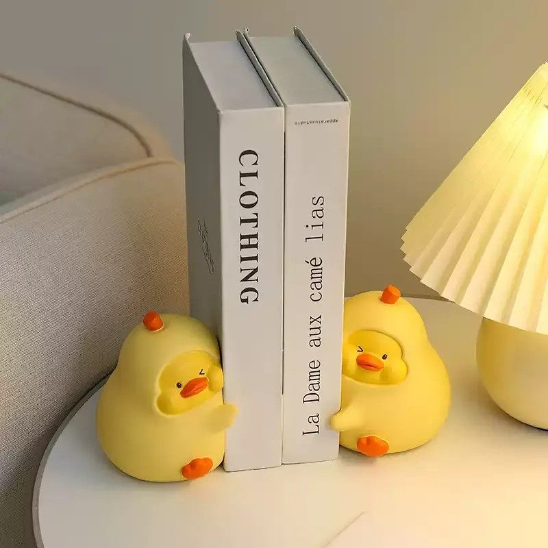 Cute Hugging Duck Pear Bookends, Never Separate Themed Desktop Ornament, Creative Home Decor Gift