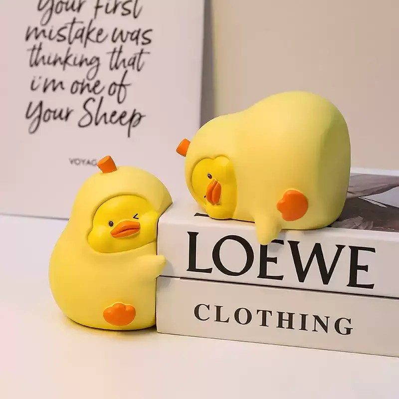 Cute Hugging Duck Pear Bookends, Never Separate Themed Desktop Ornament, Creative Home Decor Gift