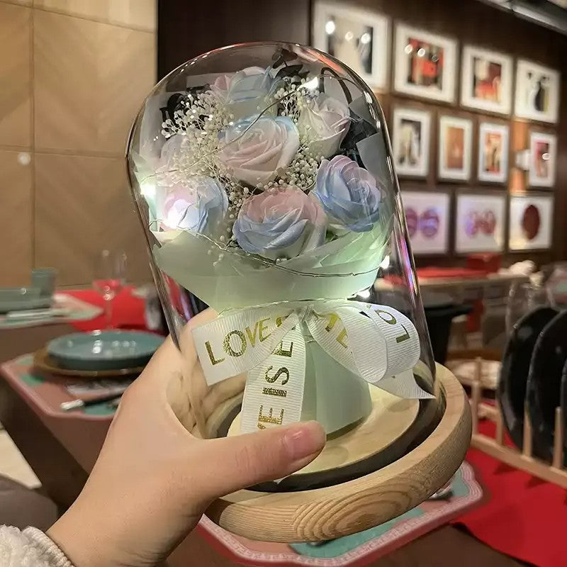 Artificial Rose Bouquet Ornament, Fake Flower Table Home Decor, Romantic Gift for Her