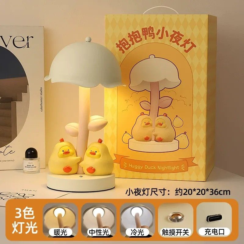 Cute Hugging Duck Pear Bookends, Never Separate Themed Desktop Ornament, Creative Home Decor Gift