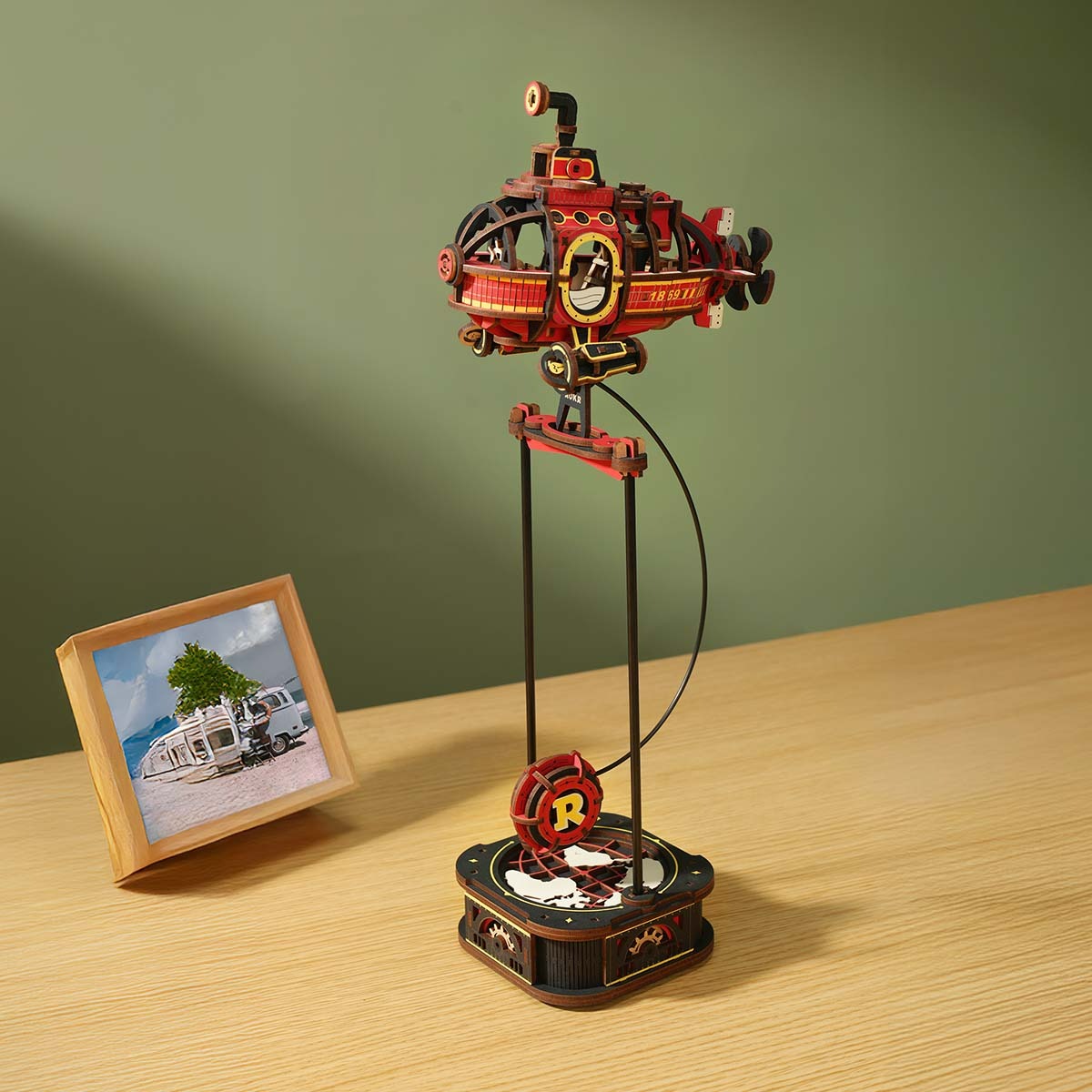 ROKR Gravity Swing DIY Wooden Puzzle, Creative Balance Desktop Decor Ornament