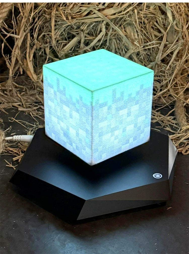 Levitating Minecraft Ore Lamp, Magnetic Floating LED Night Light, Creative Birthday Gift for Boys & Gamers