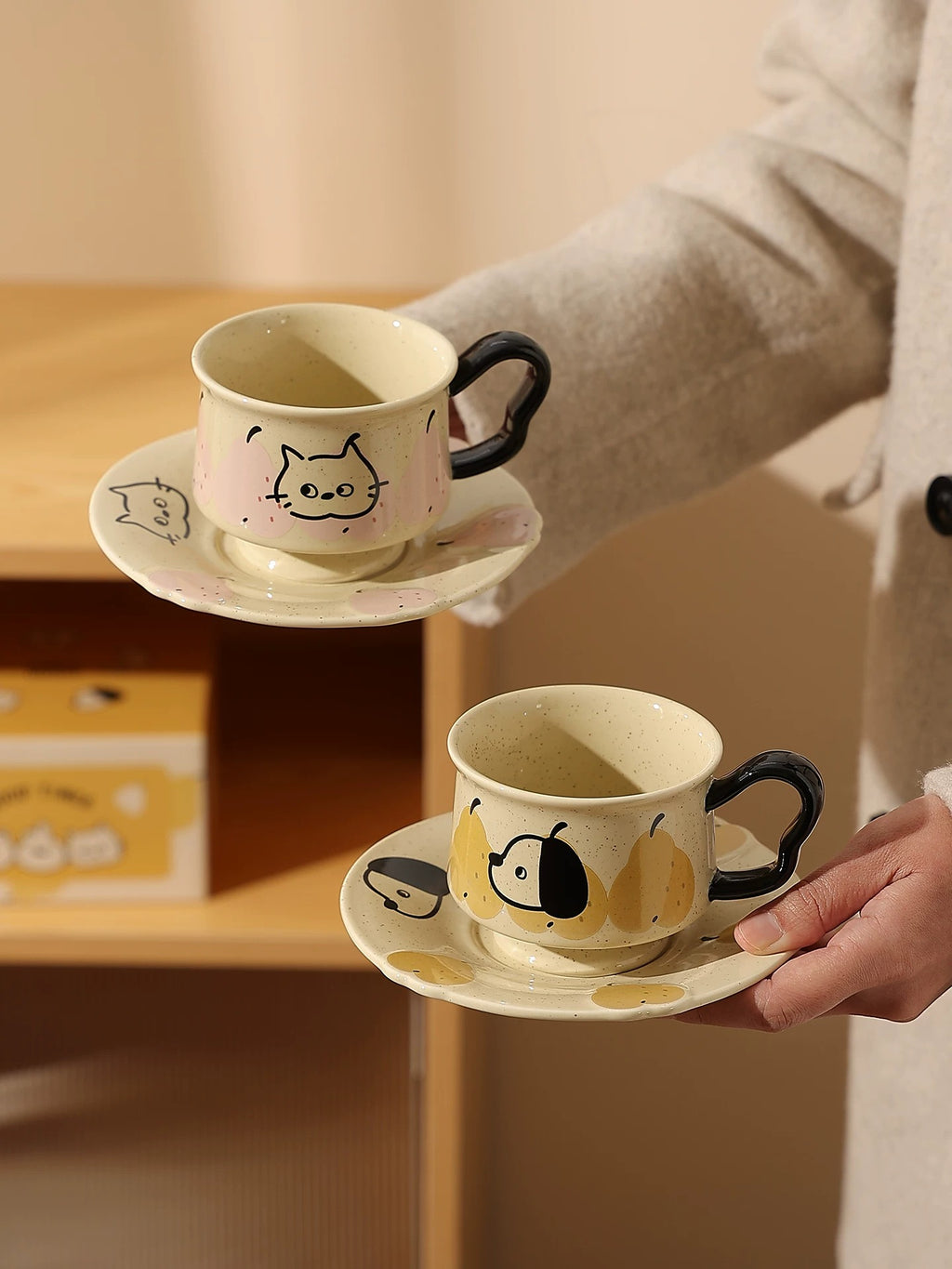 Vintage Cartoon Ceramic Mug