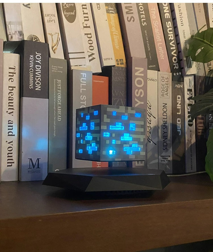 Levitating Minecraft Ore Lamp, Magnetic Floating LED Night Light, Creative Birthday Gift for Boys & Gamers