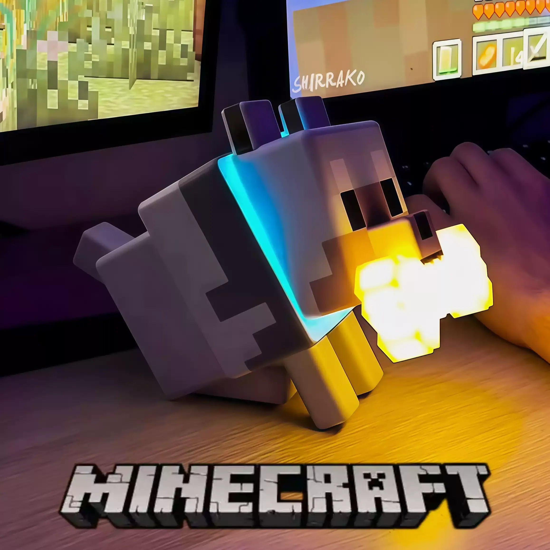 Minecraft Torch Touch Lamp, Game Themed Decorative Night Light