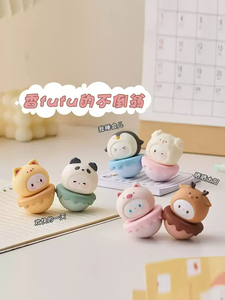 Cute Tumbler Desk Ornament, Stress Relief Office Decor