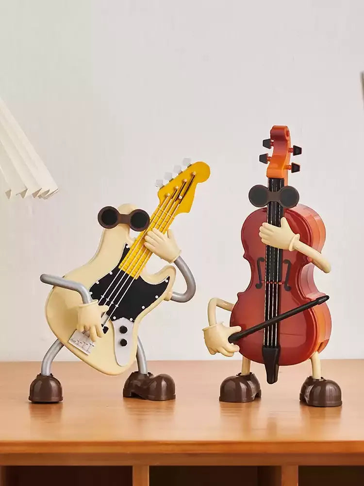 Creative Guitar & Violin Music Box, Musical Instrument Themed Ornament Decor Gift