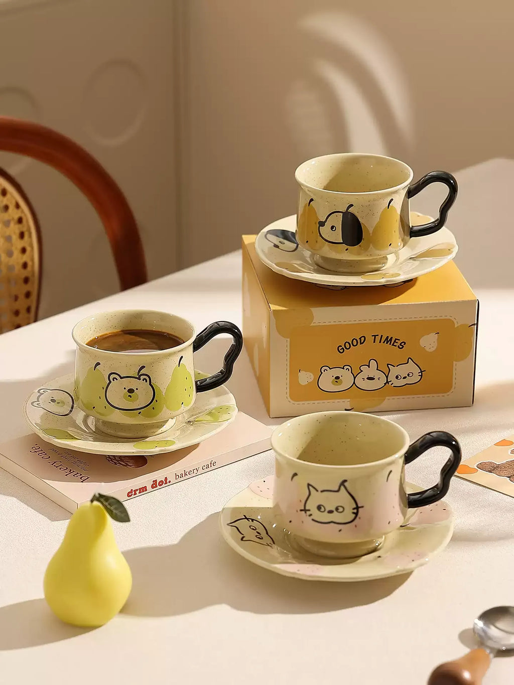 Vintage Cartoon Ceramic Mug