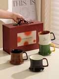 Aesthetic Ins-style Ceramic Coffee Mug, Unique Premium Creative Original Cup for Home Daily Use