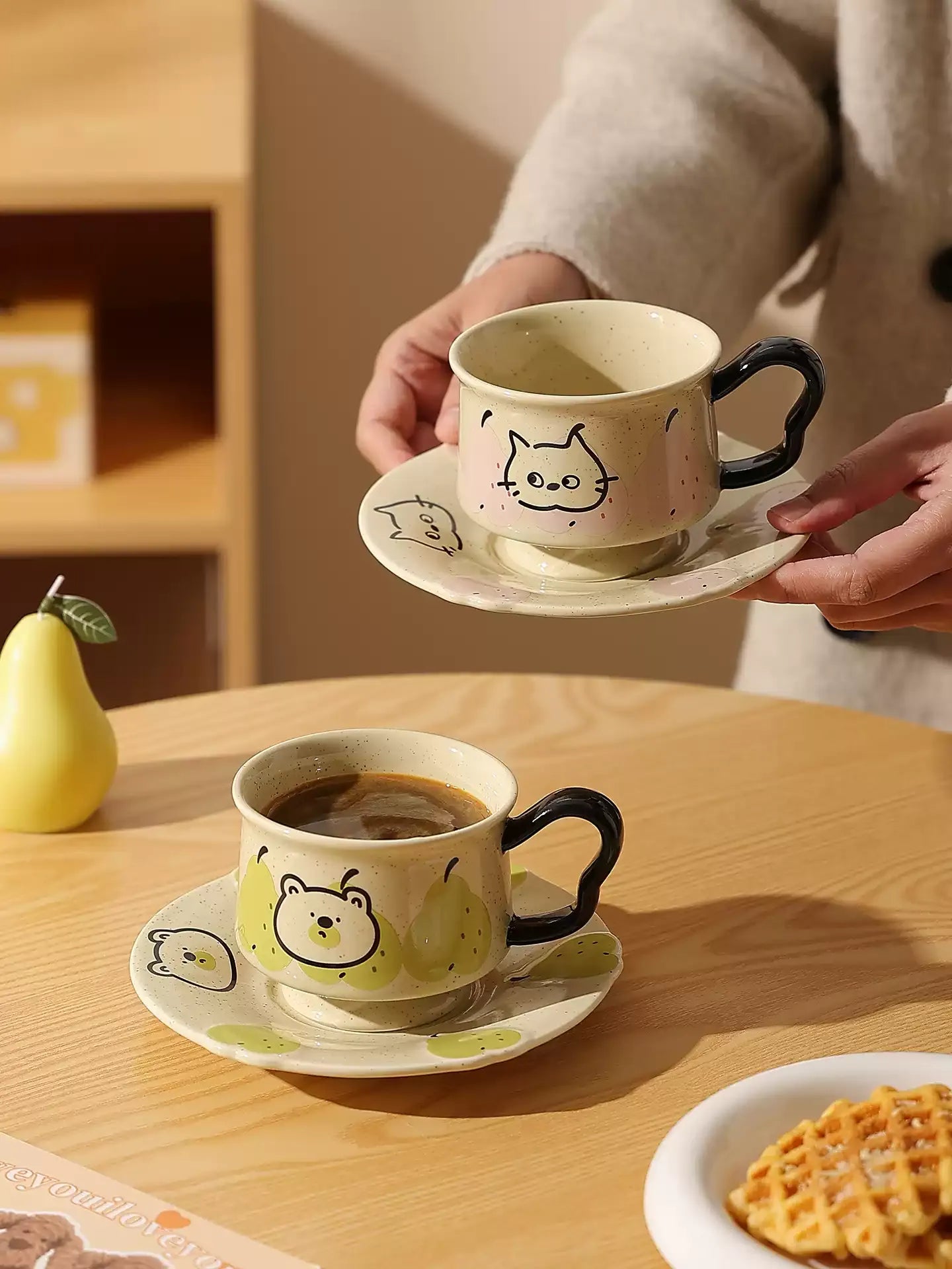 Vintage Cartoon Ceramic Mug