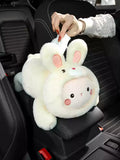 Cute Cartoon Car Tissue Box, Car Armrest Napkin Holder, Hanging Tissue Bag, Auto Interior Decor Accessory