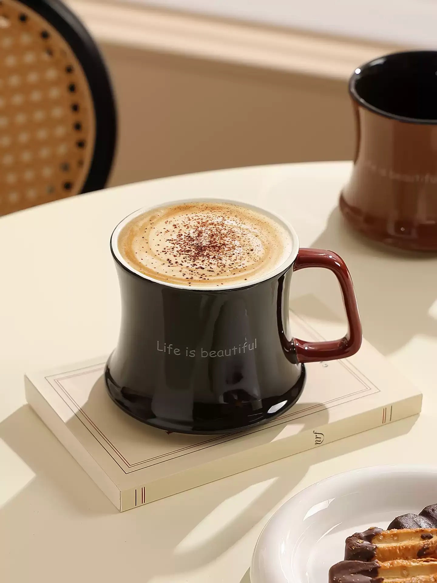 Aesthetic Ins-style Ceramic Coffee Mug, Unique Premium Creative Original Cup for Home Daily Use
