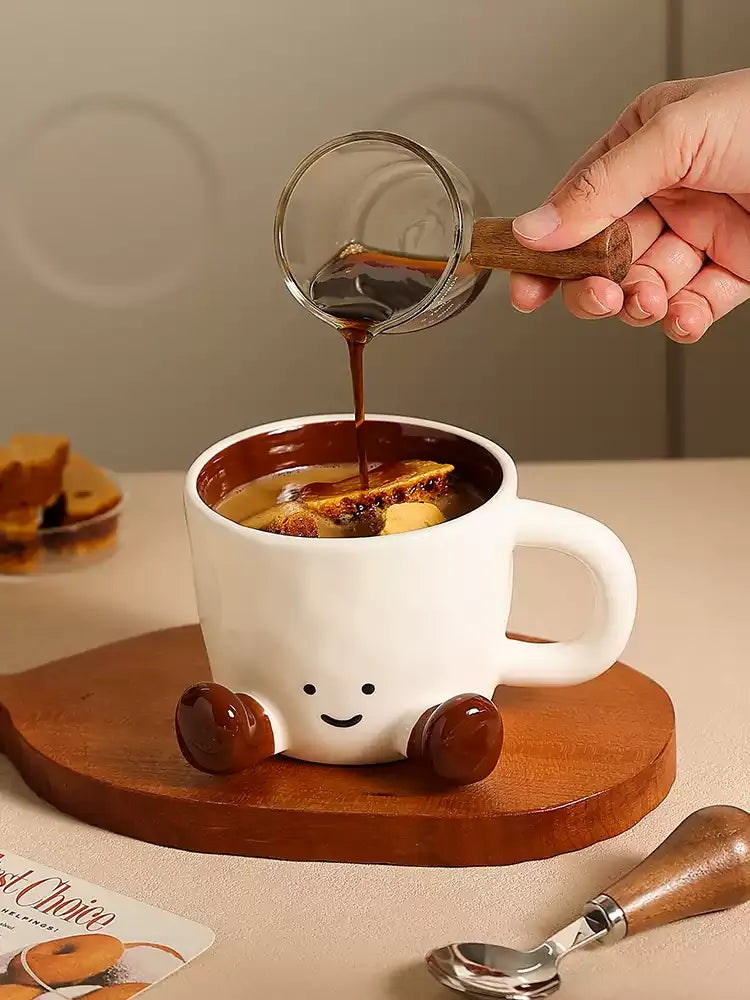 Cute Creative Ceramic Coffee Mug, Couple Water Cup, Birthday Gift for Women & Best Friends
