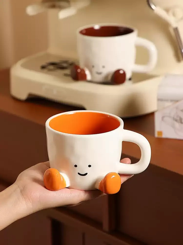 Cute Creative Ceramic Coffee Mug, Couple Water Cup, Birthday Gift for Women & Best Friends