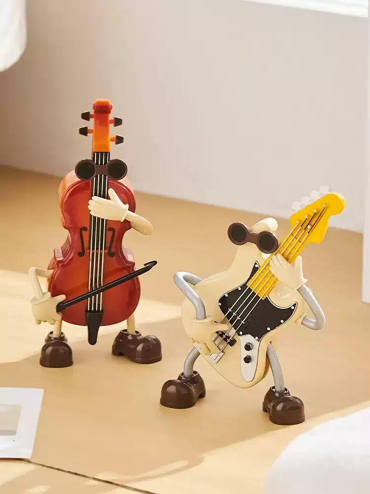 Creative Guitar & Violin Music Box, Musical Instrument Themed Ornament Decor Gift